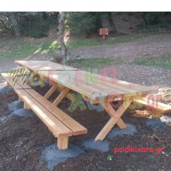 Τραπεζόπαγκος εξοχής ξύλινος (βίδωμα ή πάκτωση)